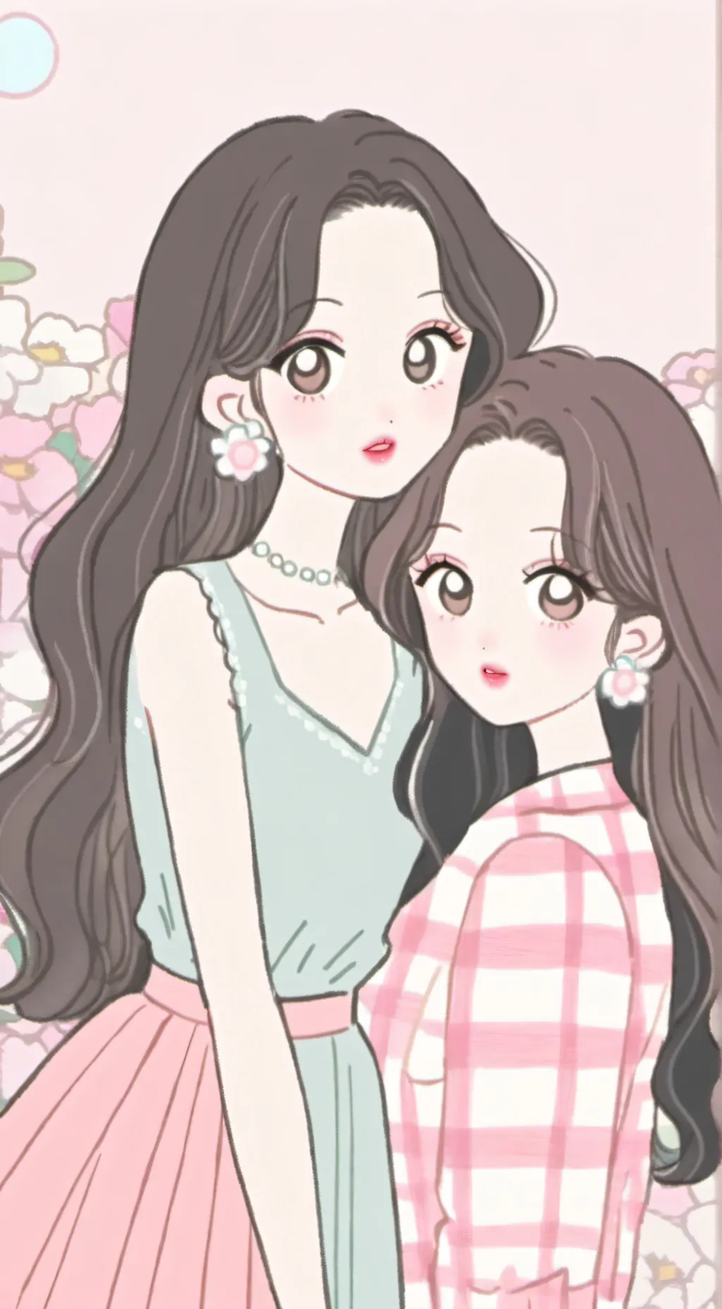 ai character: Samantha y Kendra  background