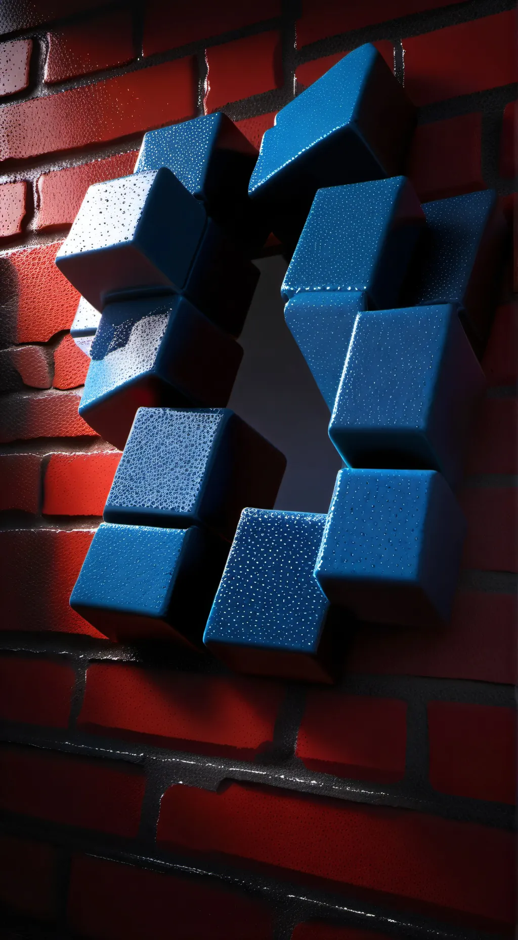 ai character: brick wall background