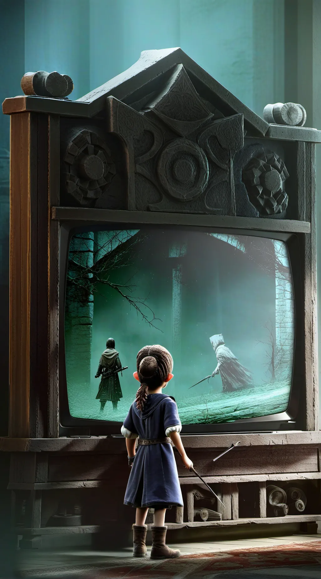 ai character: Make a show:3 background