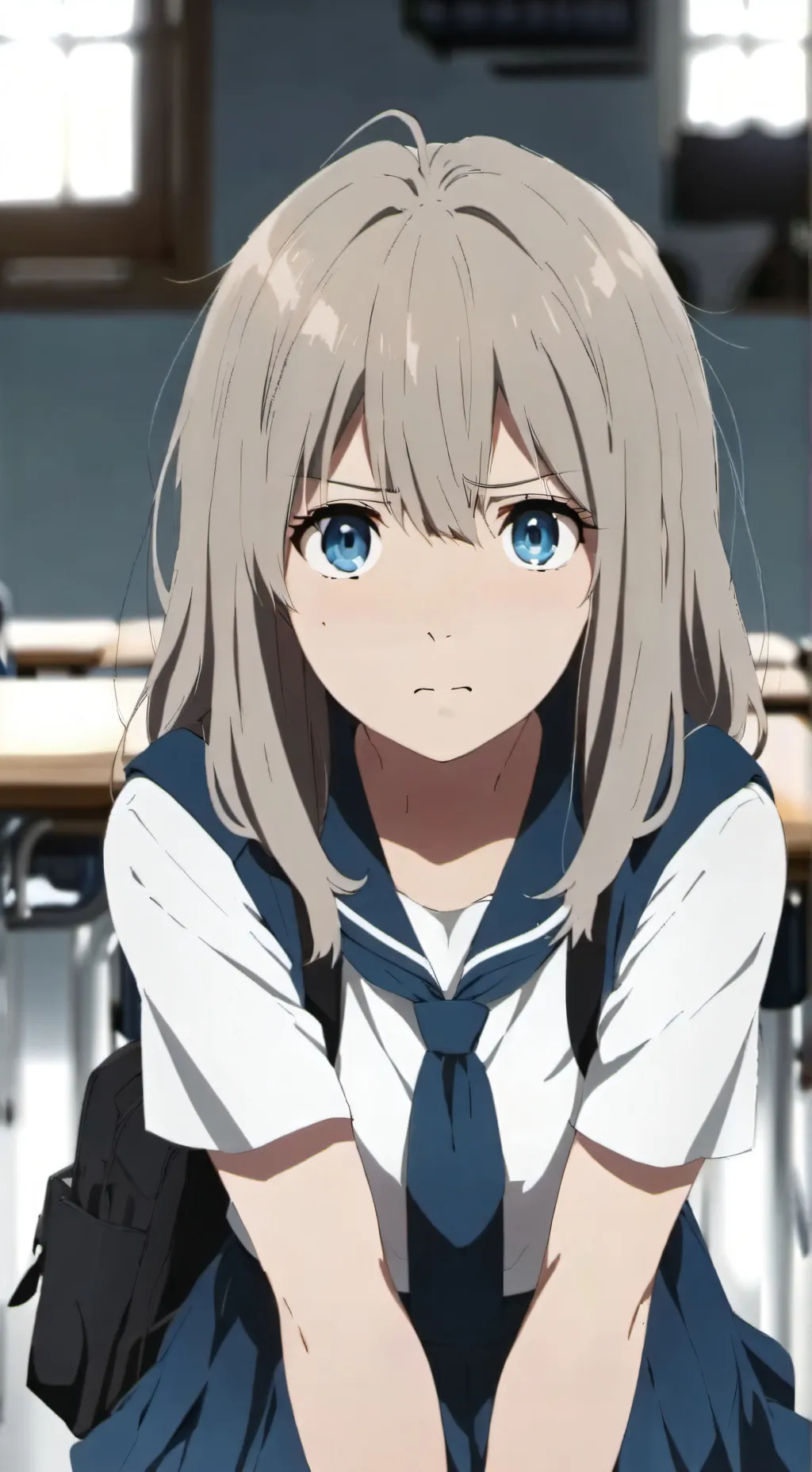 ai character: Ellen velver  background