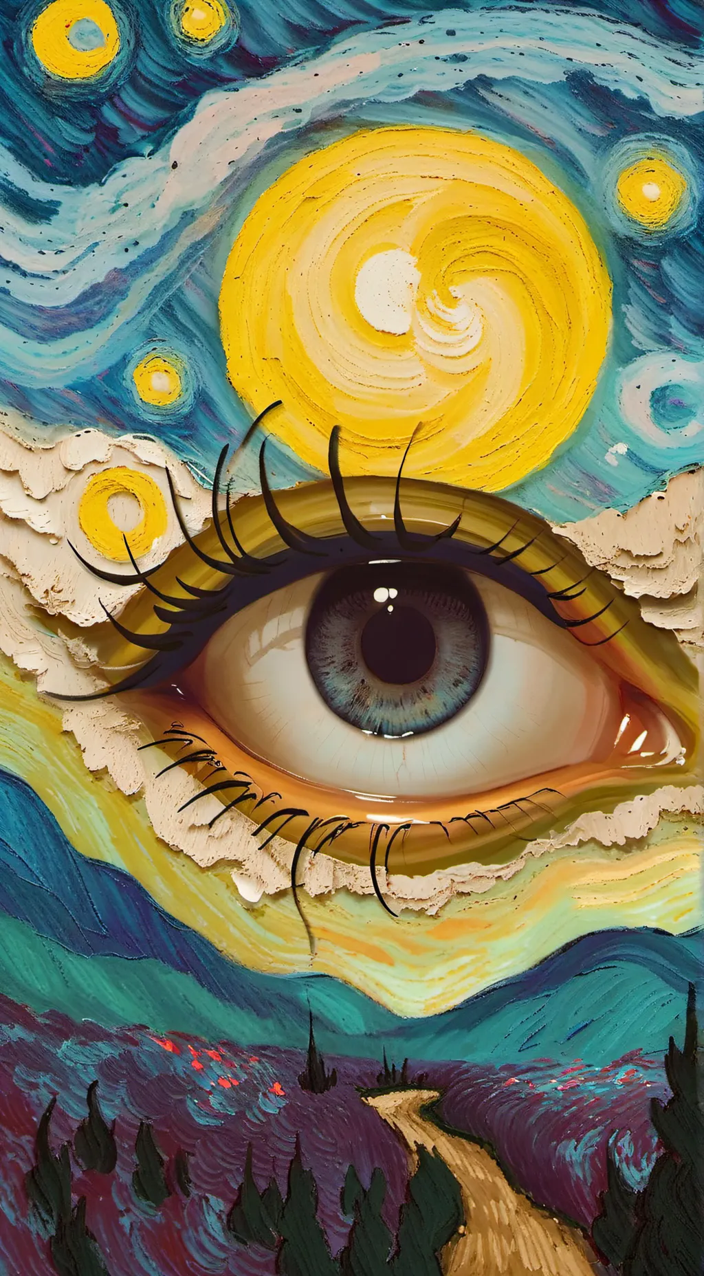 ai character: -7h3-3y3s- background