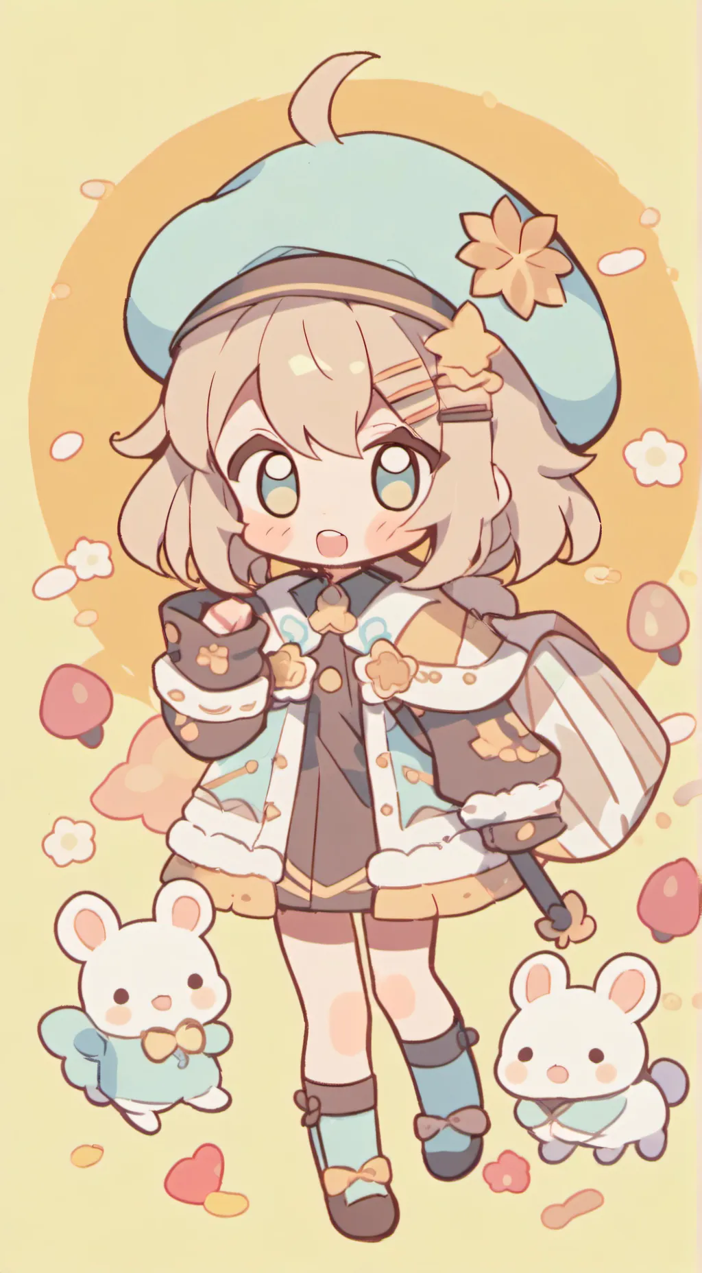 ai character: neko abandonada  background