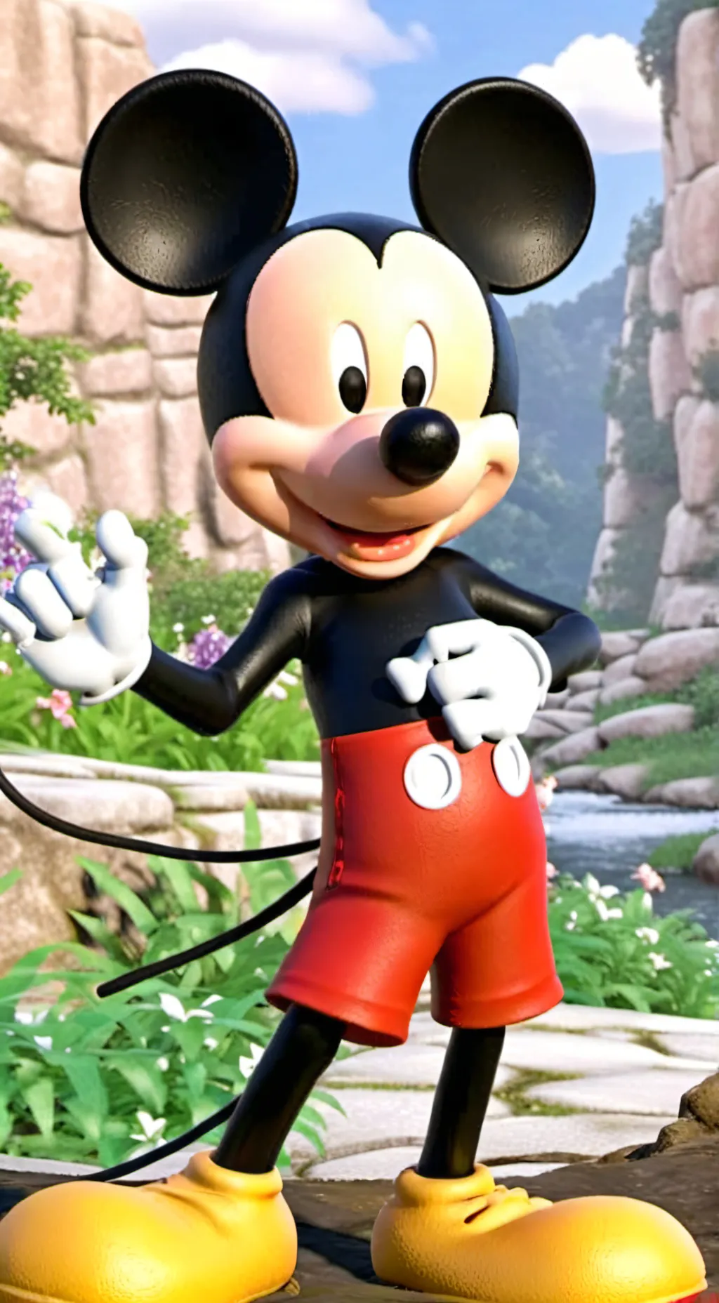 ai character: Mickey Mouse background