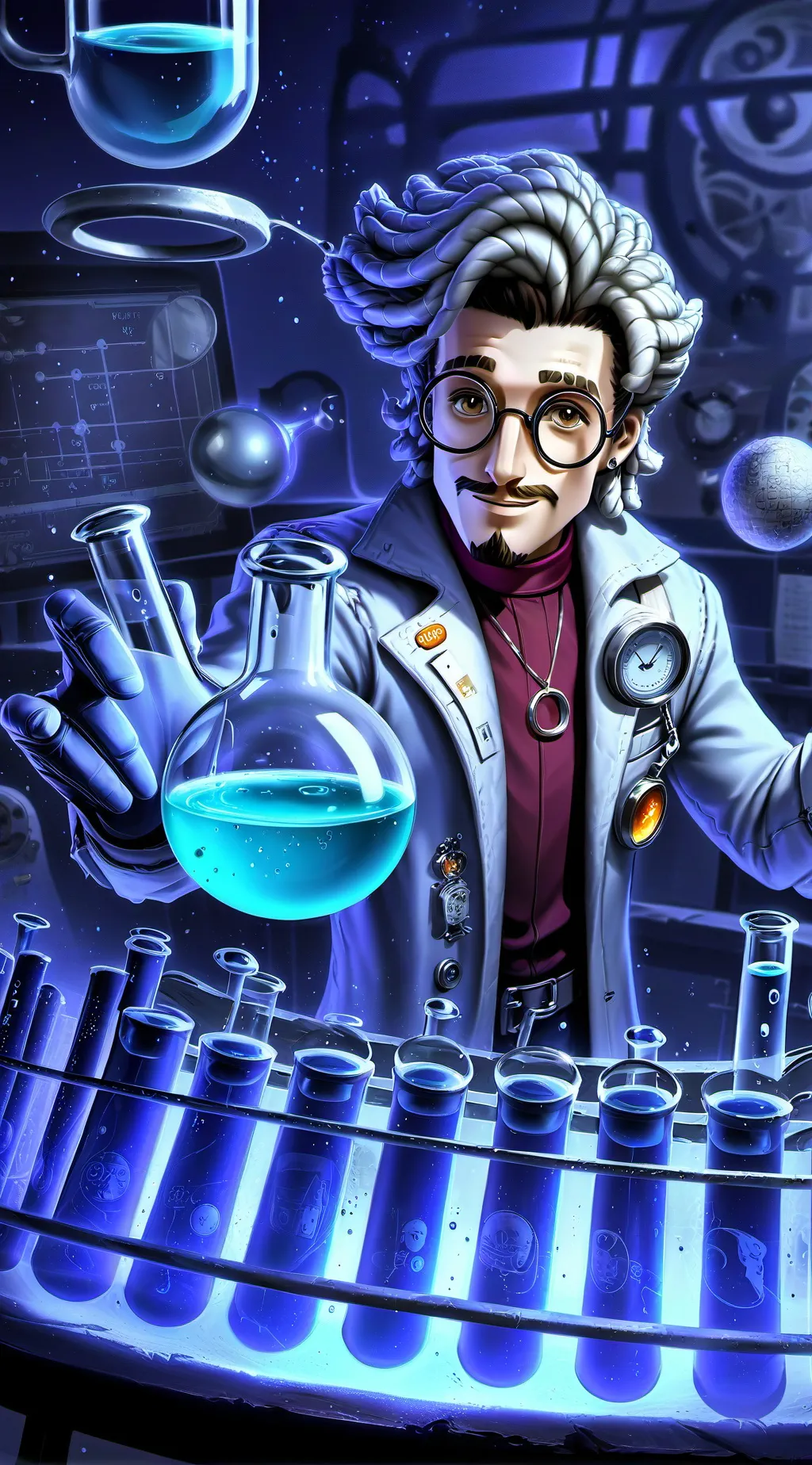 ai character: Dr. LabCoat Memest background