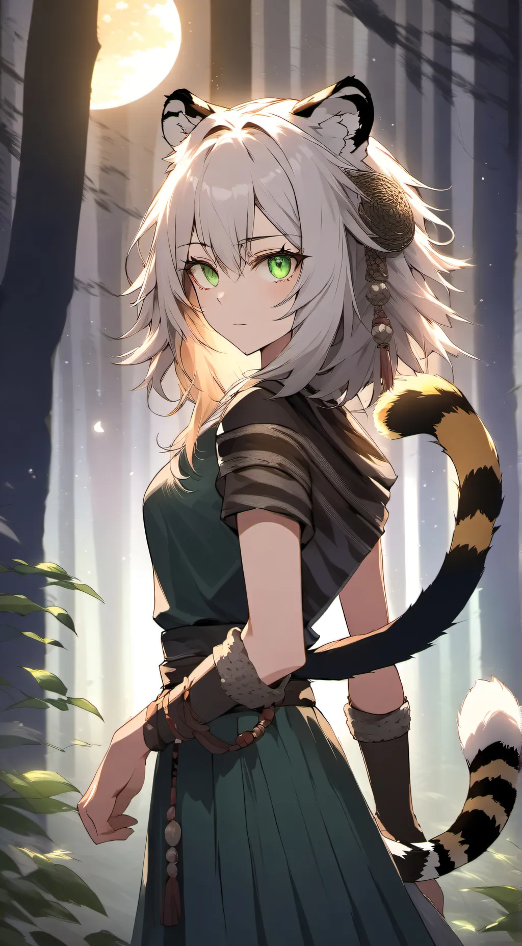 ai character: Kira the Divine Tiger Spirit background