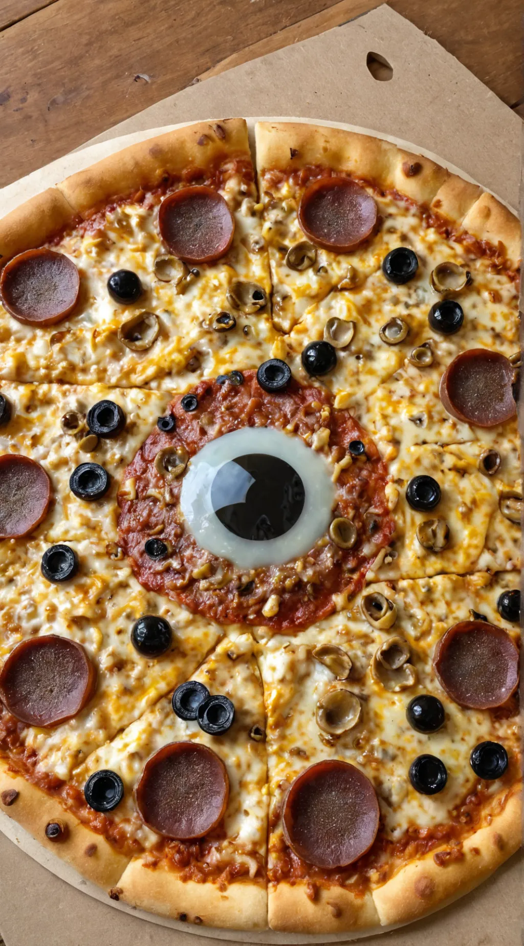 ai character: pizza background