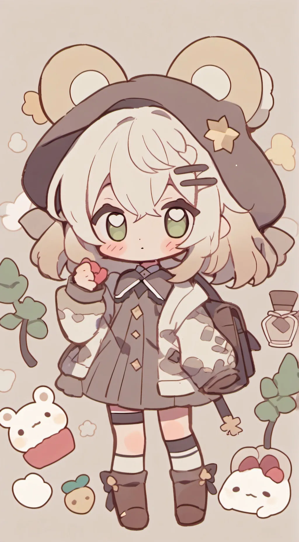 ai character: bebe abandonada background