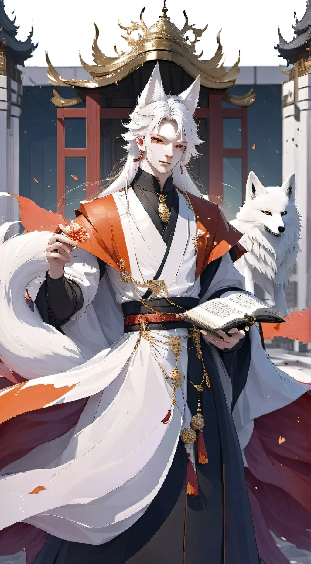 ai character: Prince kitsune background