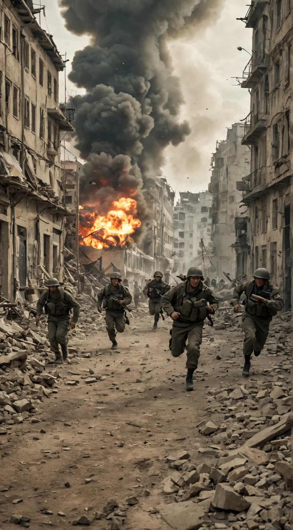 ai character: world war 3 background