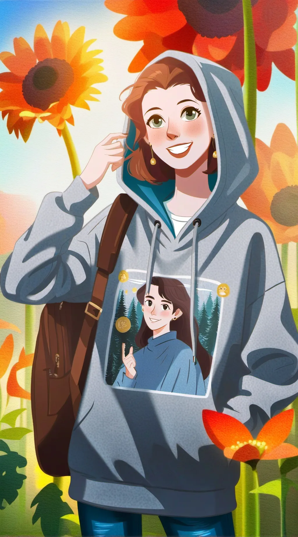 ai character: sunny background