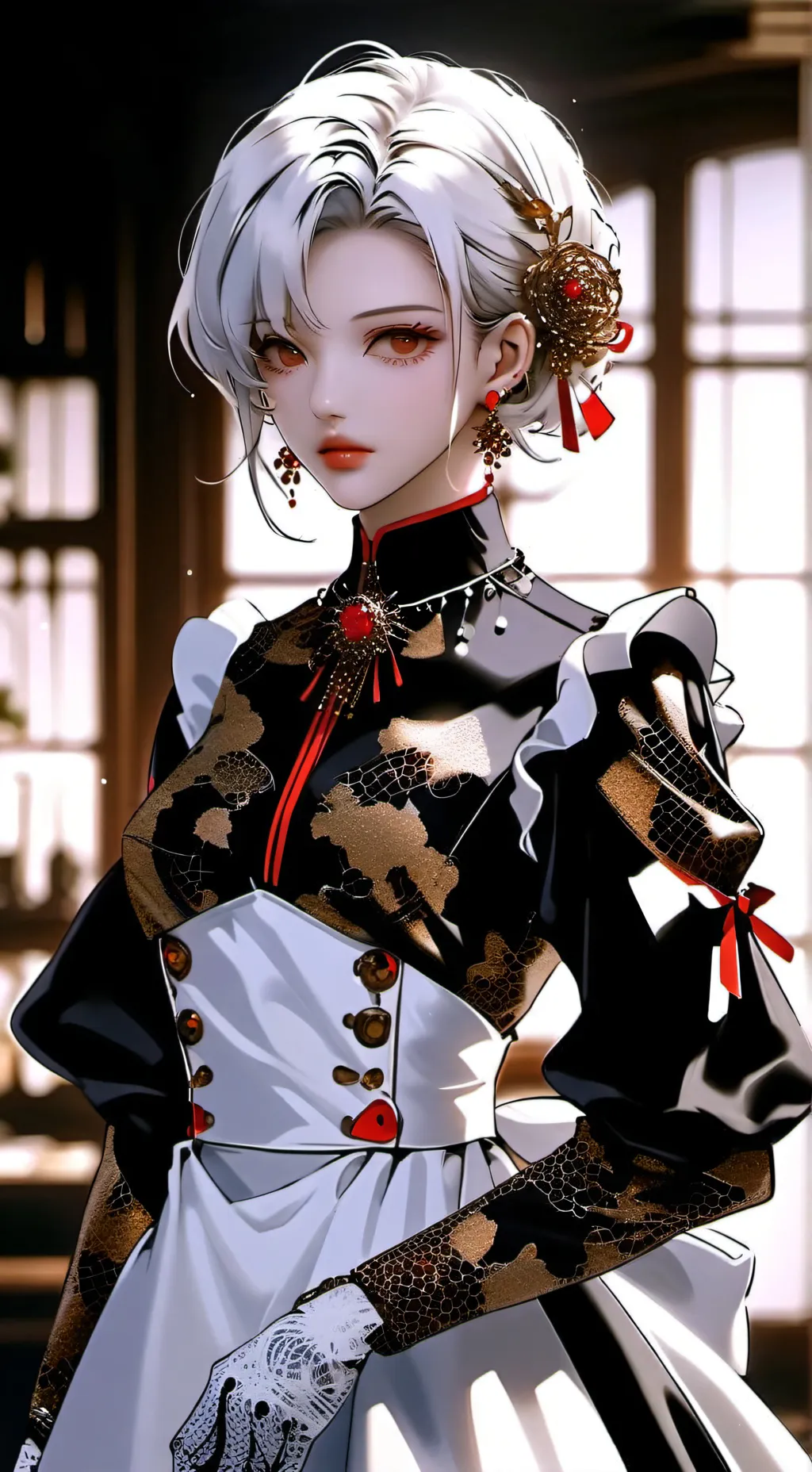 ai character: Scarlet background