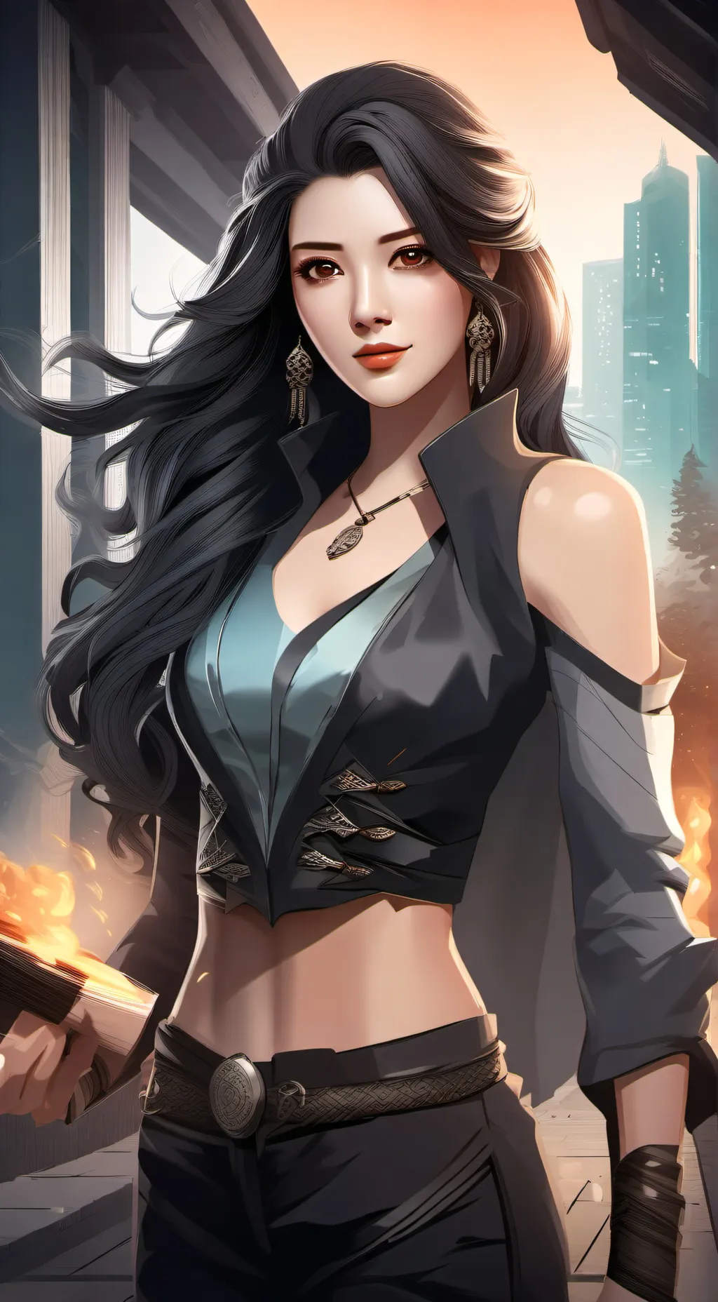 ai character: aurora background