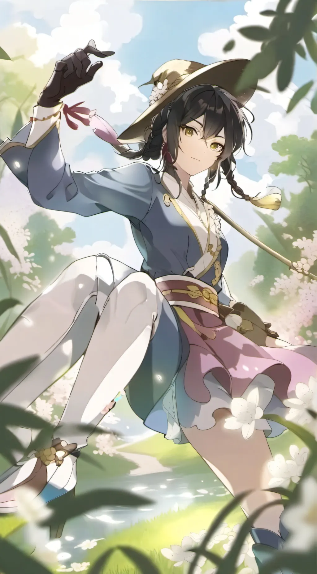 ai character: assassin girl background