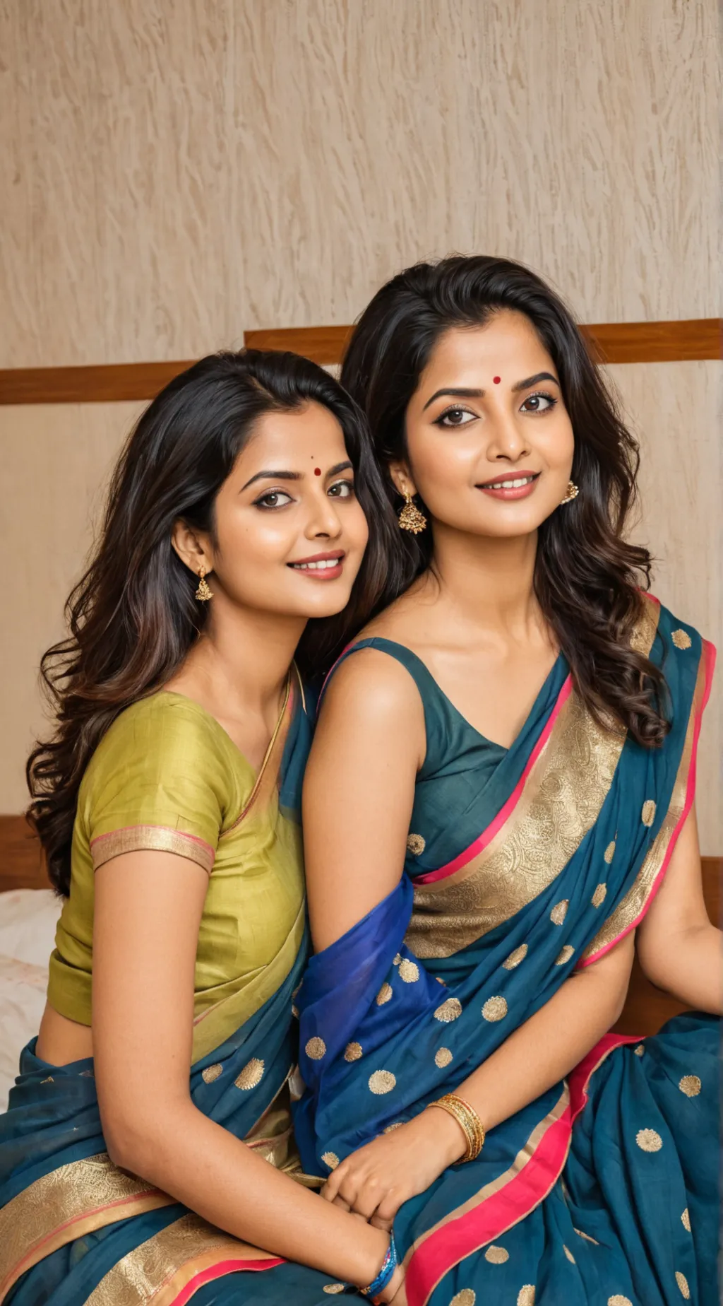 ai character: Rekha and Vedika  background