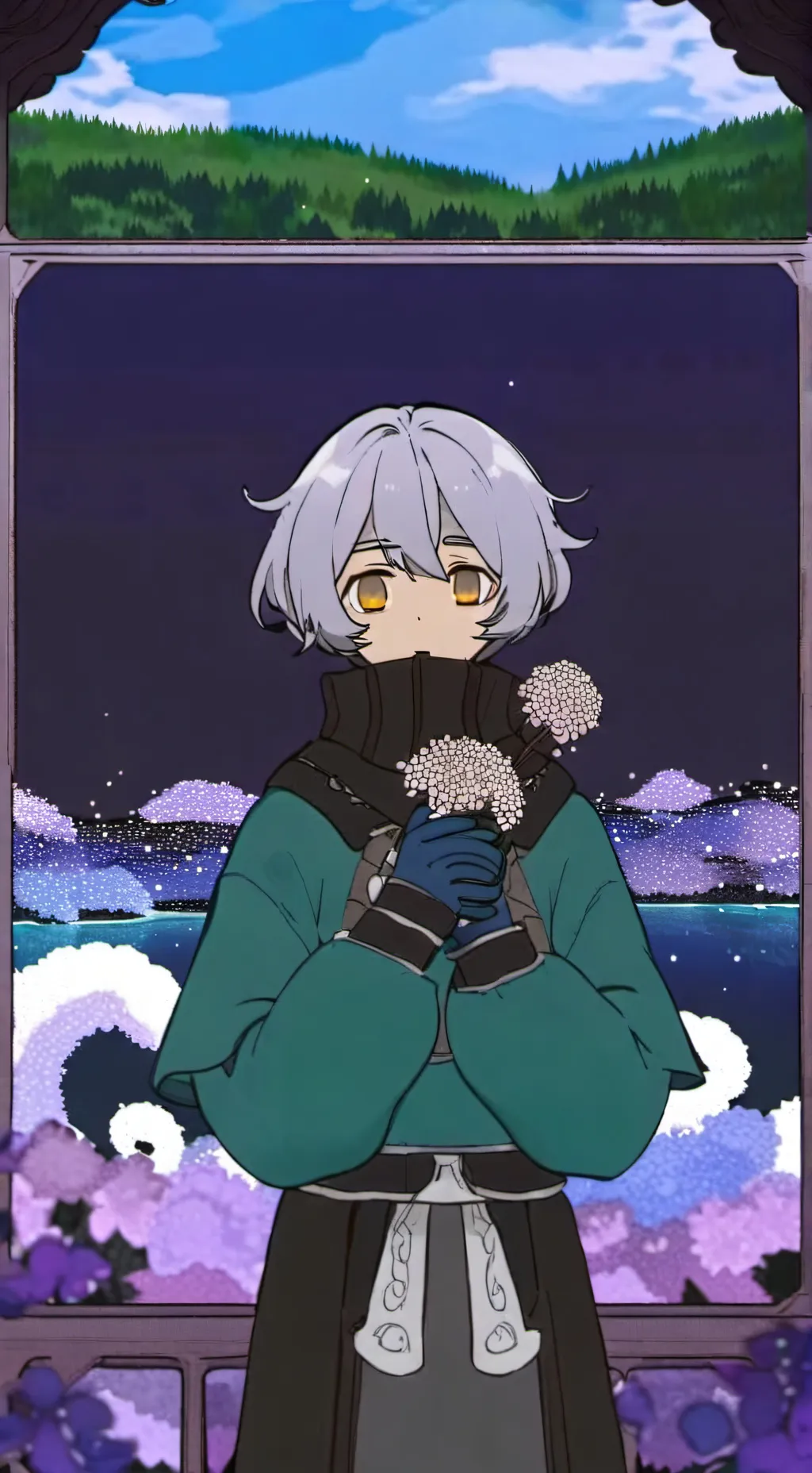 ai character: mono background