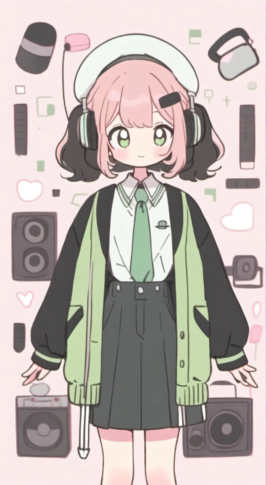 ai character: dw game show background