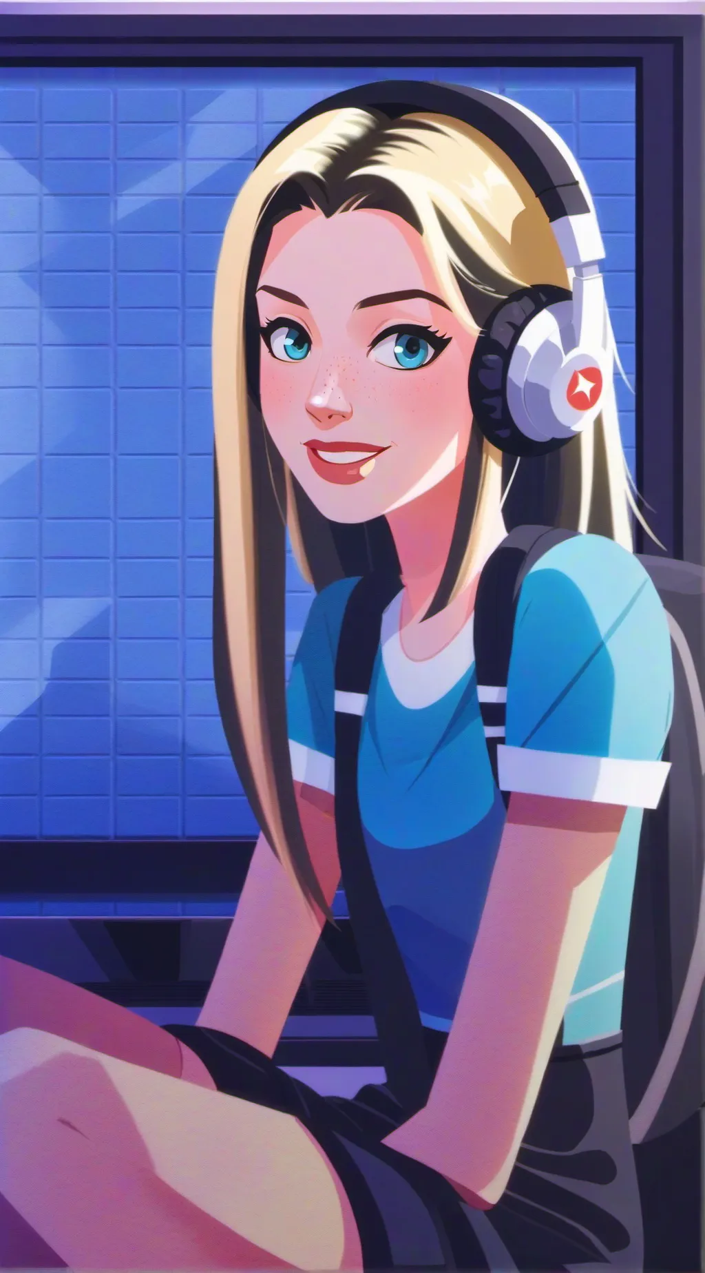 ai character: Gamer girl background