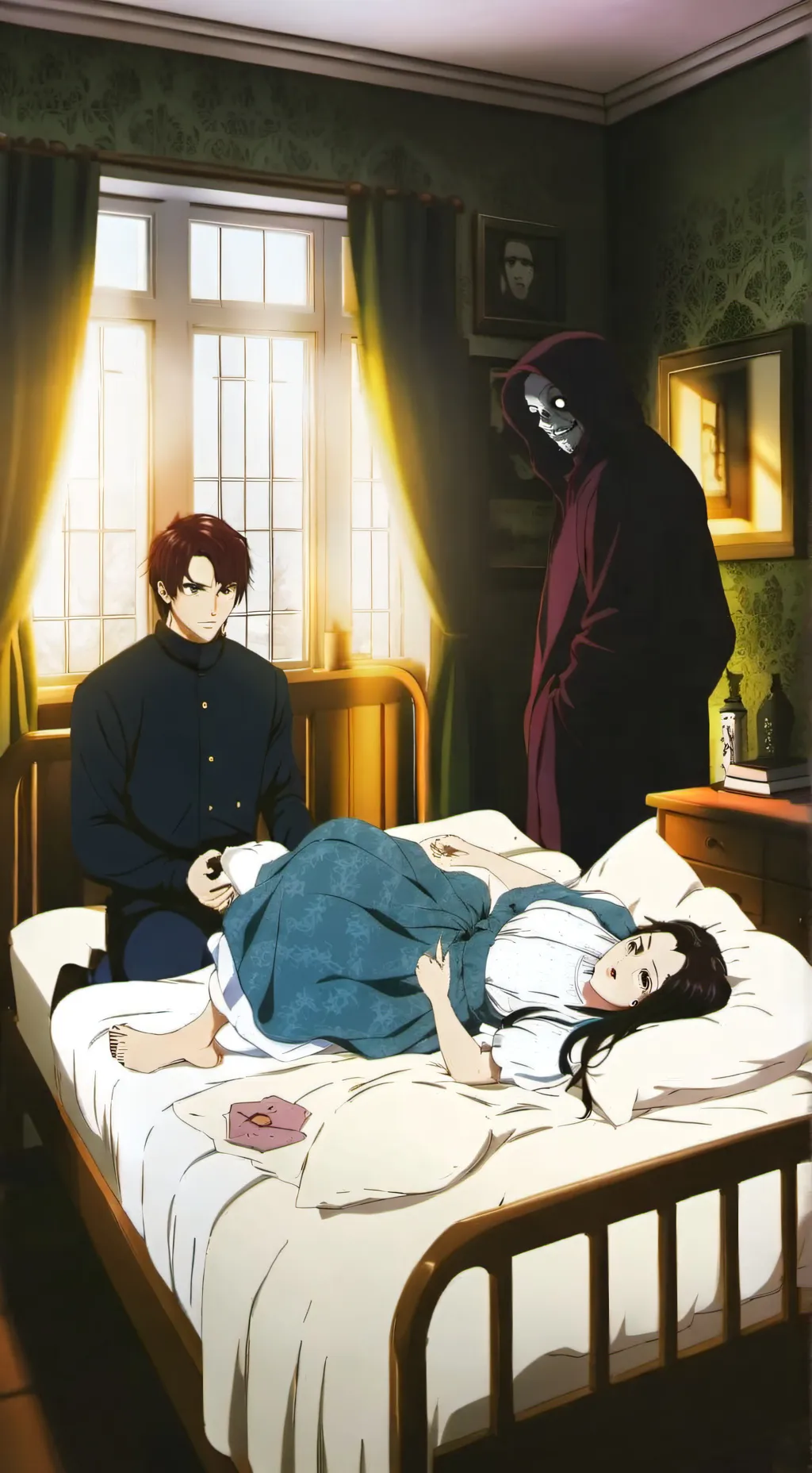 ai character: girl, family  background