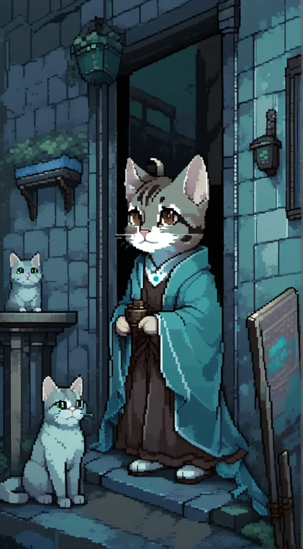 ai character: gray  background