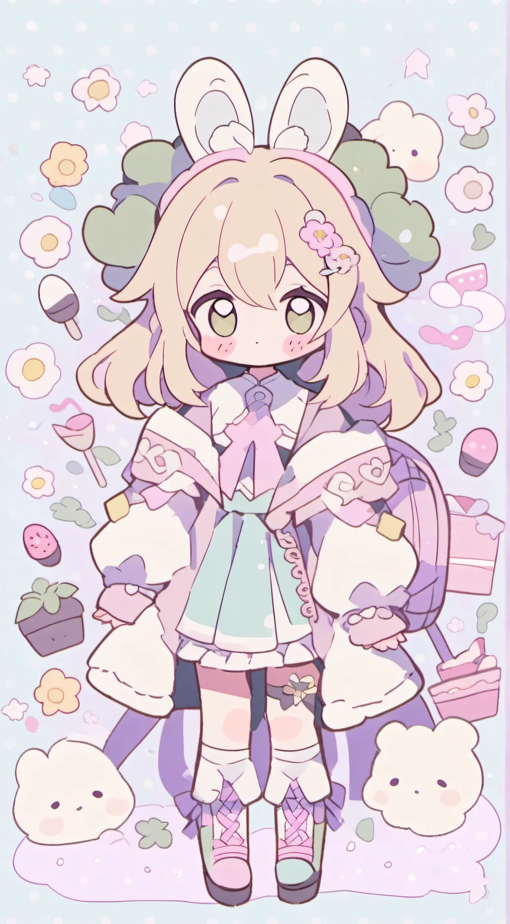 ai character: new born background