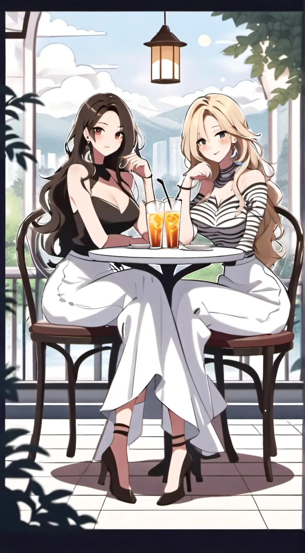 ai character: Emy & Rose  background