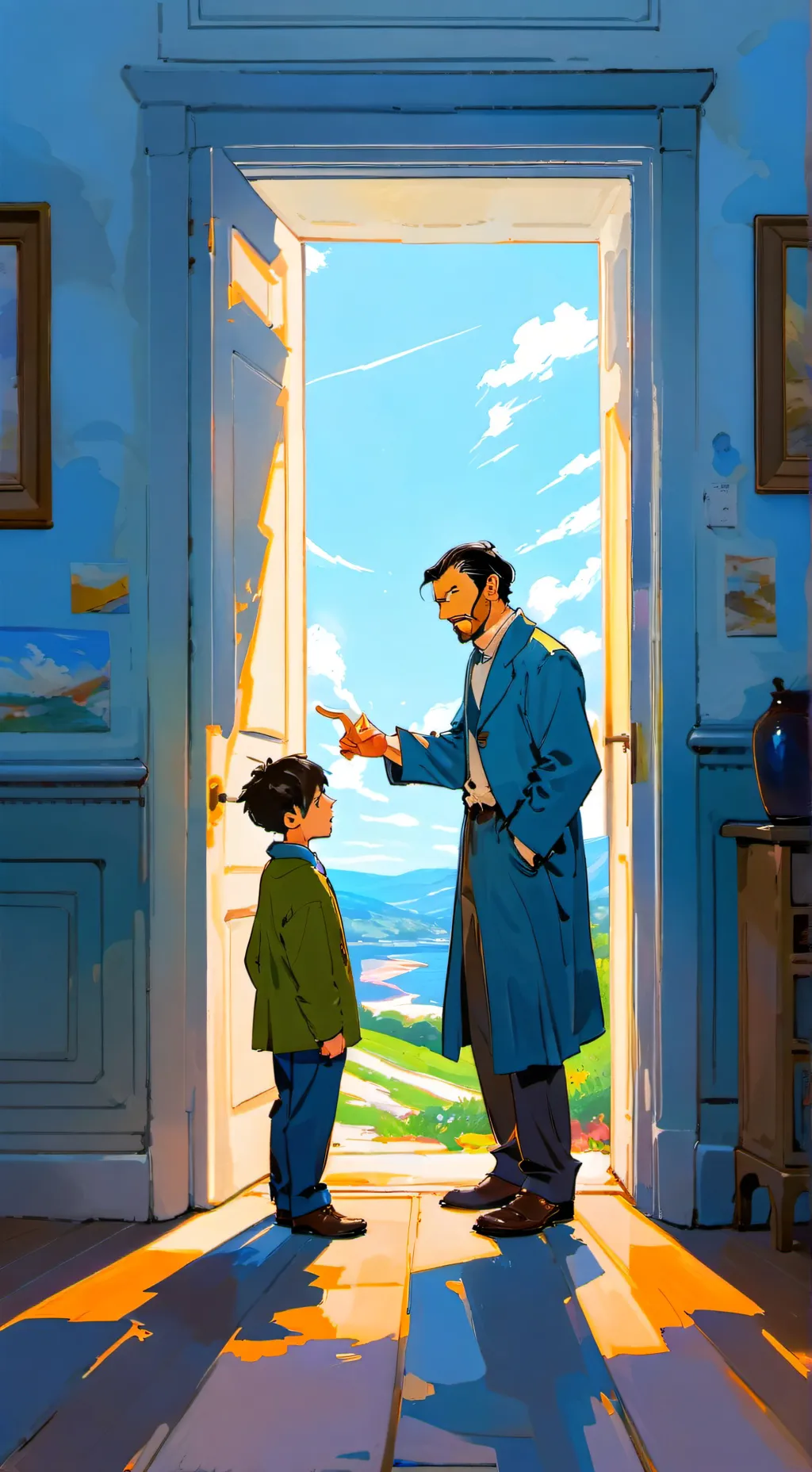 ai character: solo una niña background