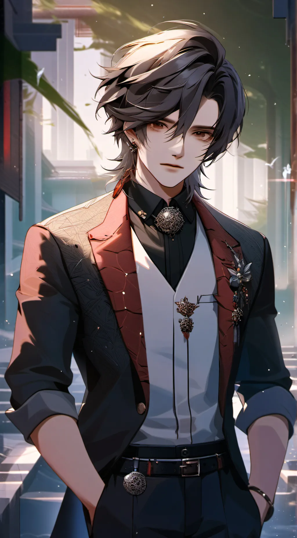 ai character: ●~♡LUCAS♡~● background