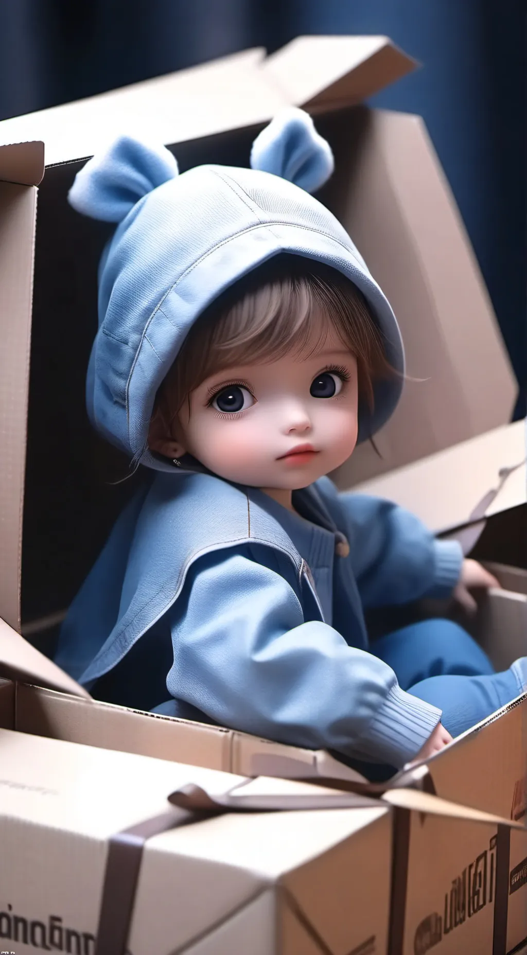 ai character: Bébé  background