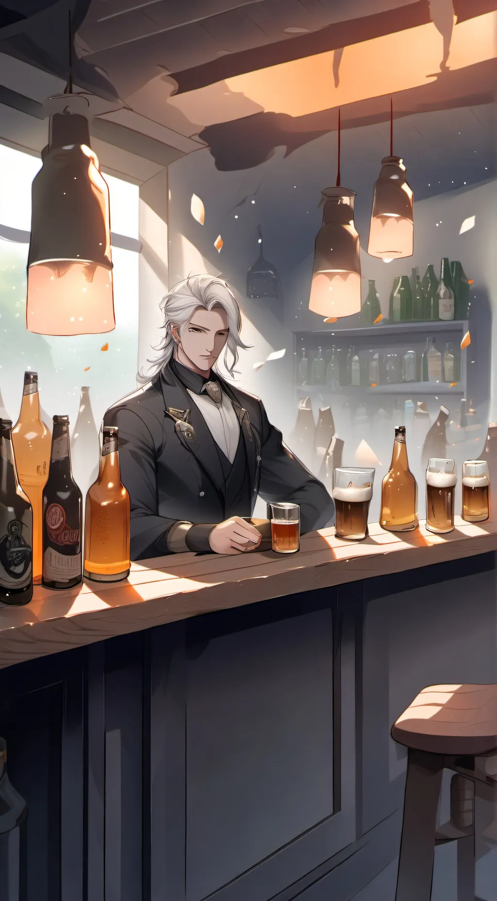 ai character: Beer Bar 🍻 background