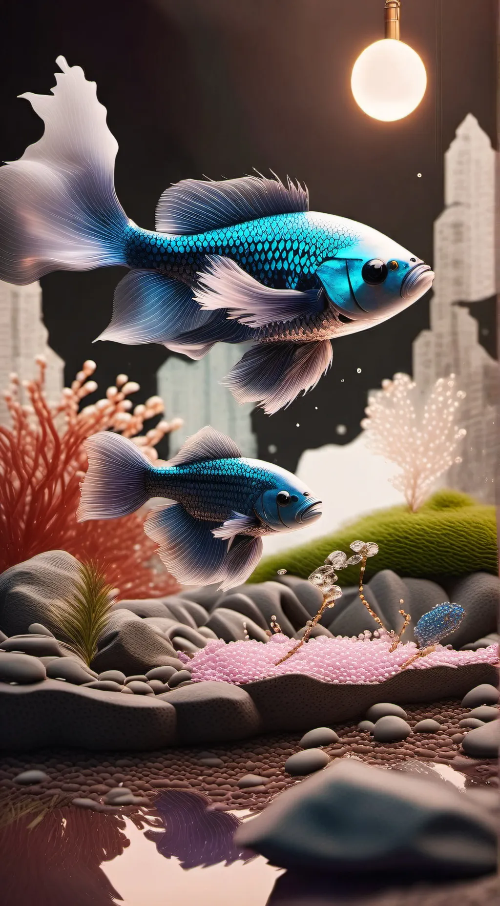 ai character: Fish  background