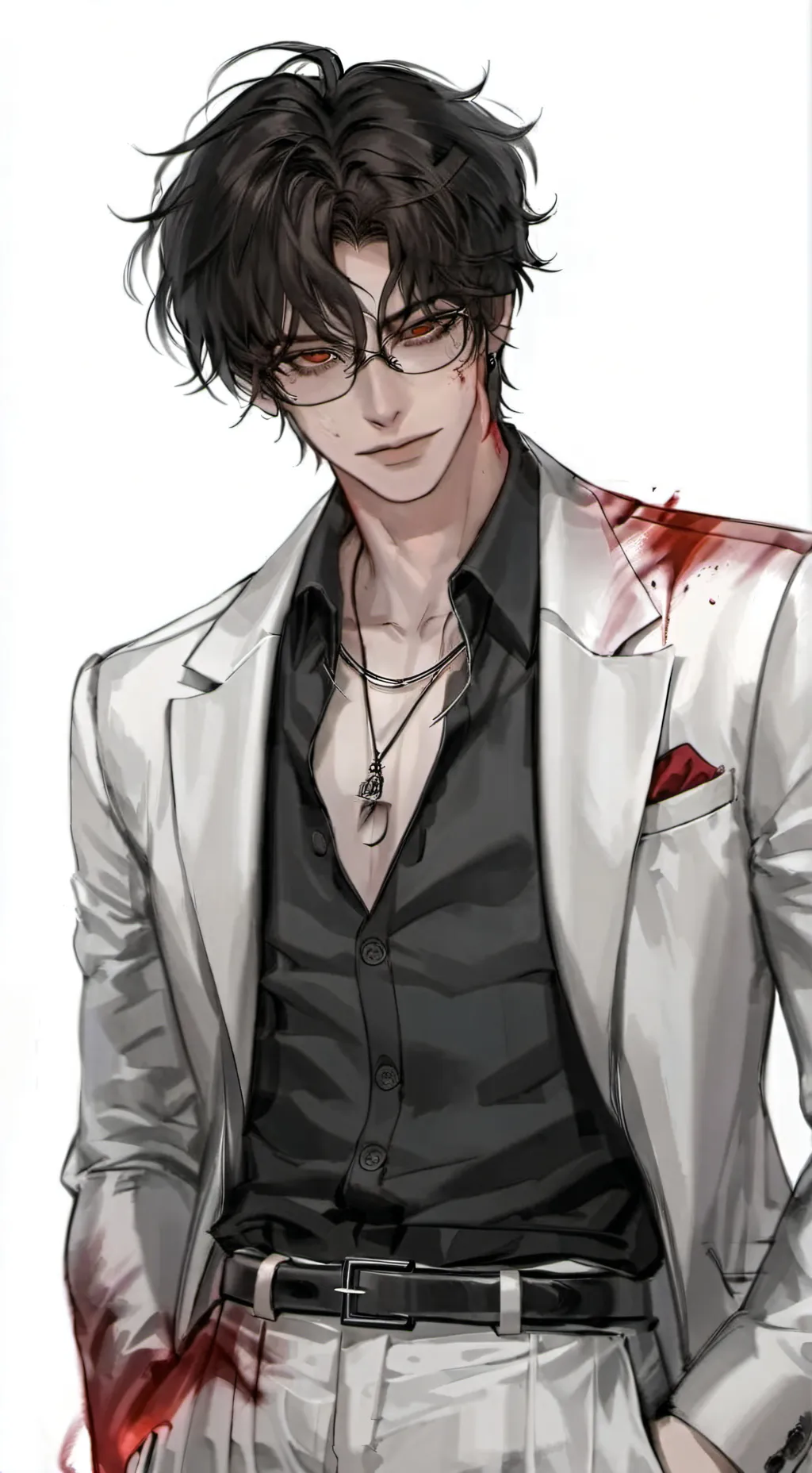 ai character: Carter Cole Red background