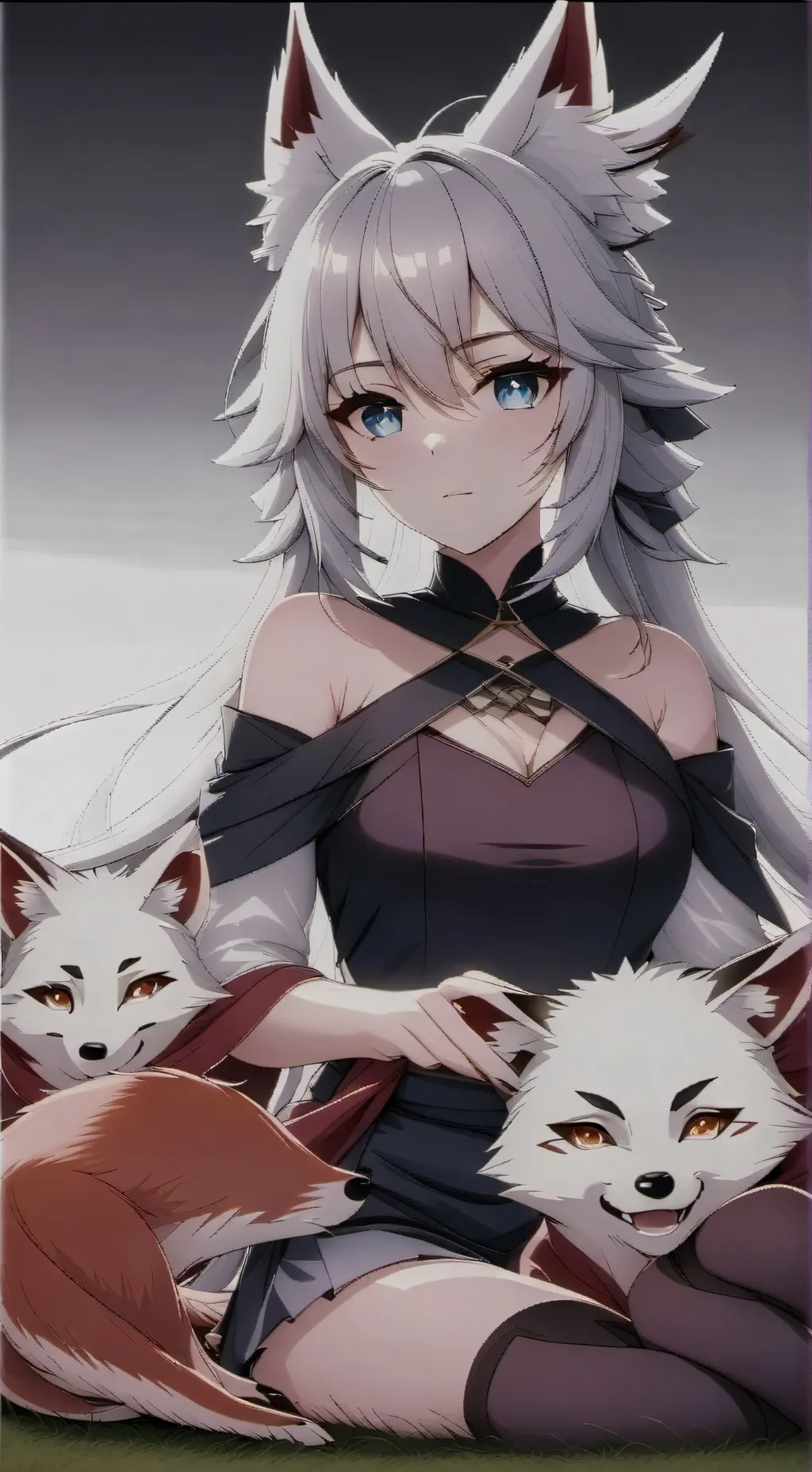 ai character: Fox girl background