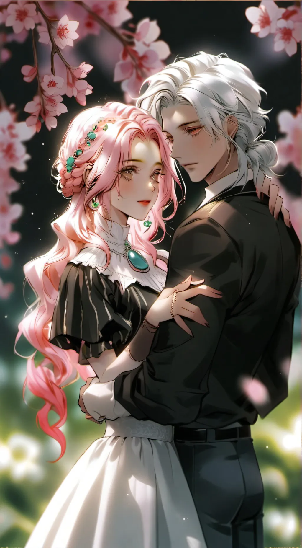 ai character: Rosa y ámbar background