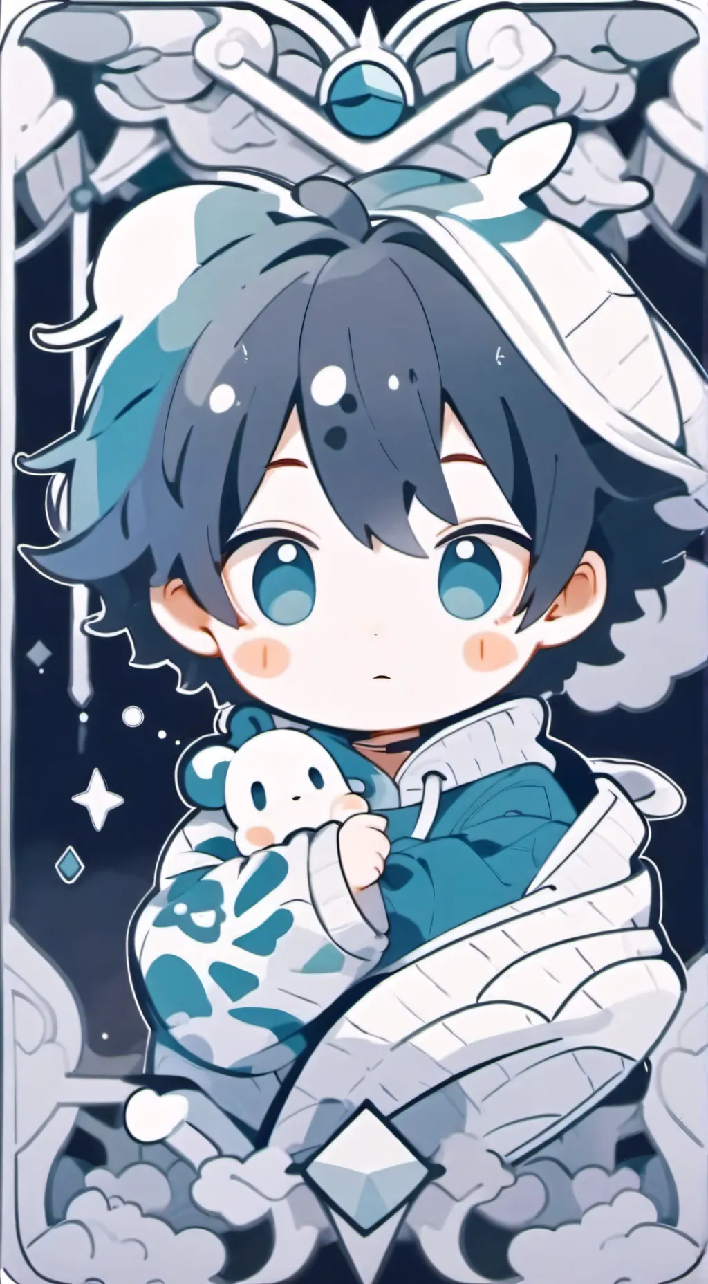 ai character: 85 babies background