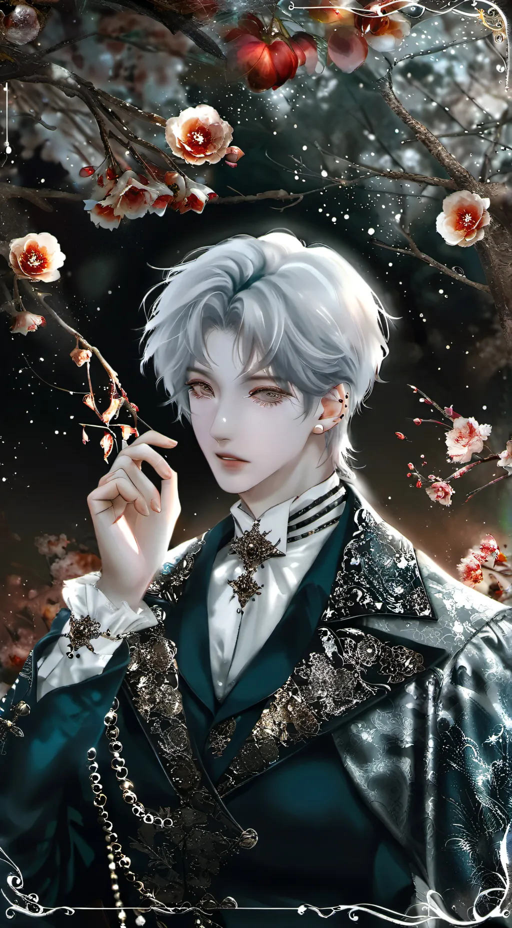 ai character: silver( • ^ • )7🌼💙 background