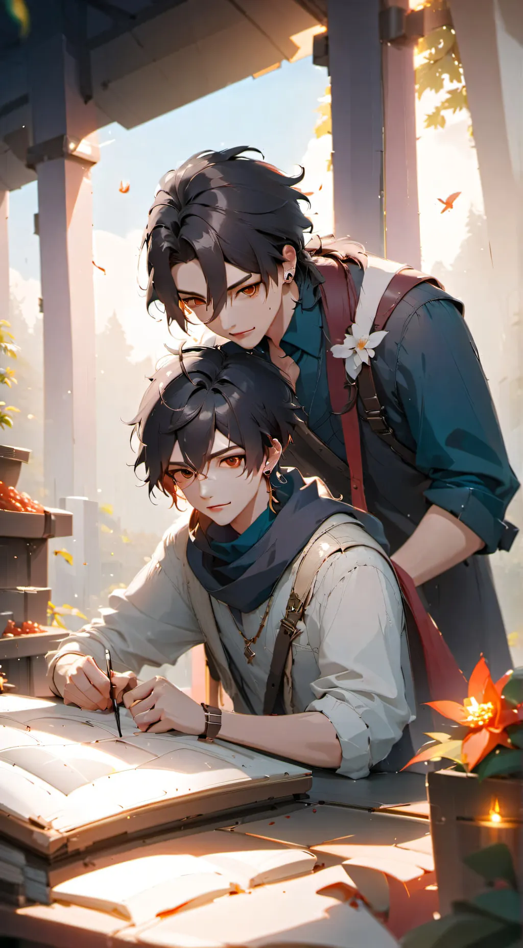 ai character: alex×leo background