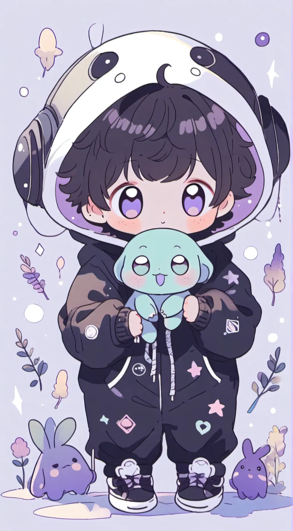 ai character: baby alien background