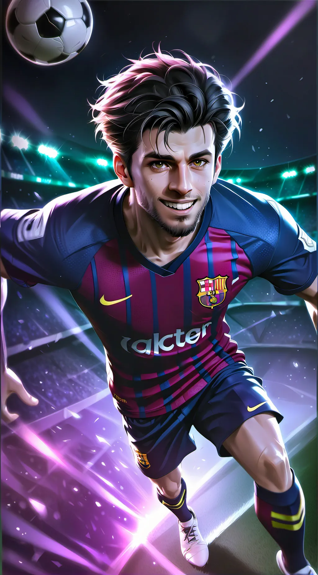 ai character: Leo Messi background