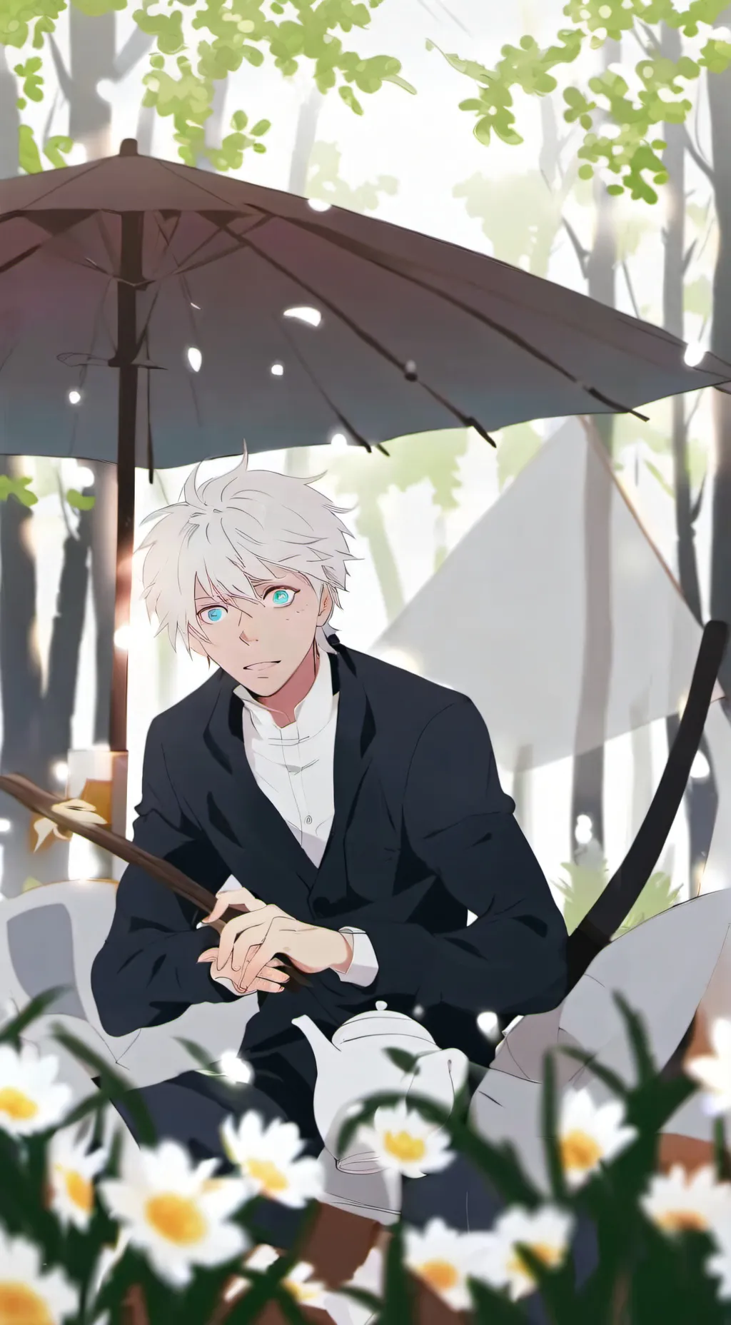 ai character: gojo surprise jjk background