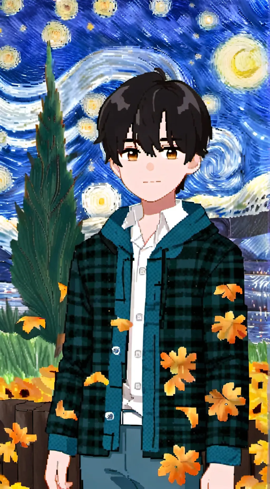 ai character: hibride isuku  background