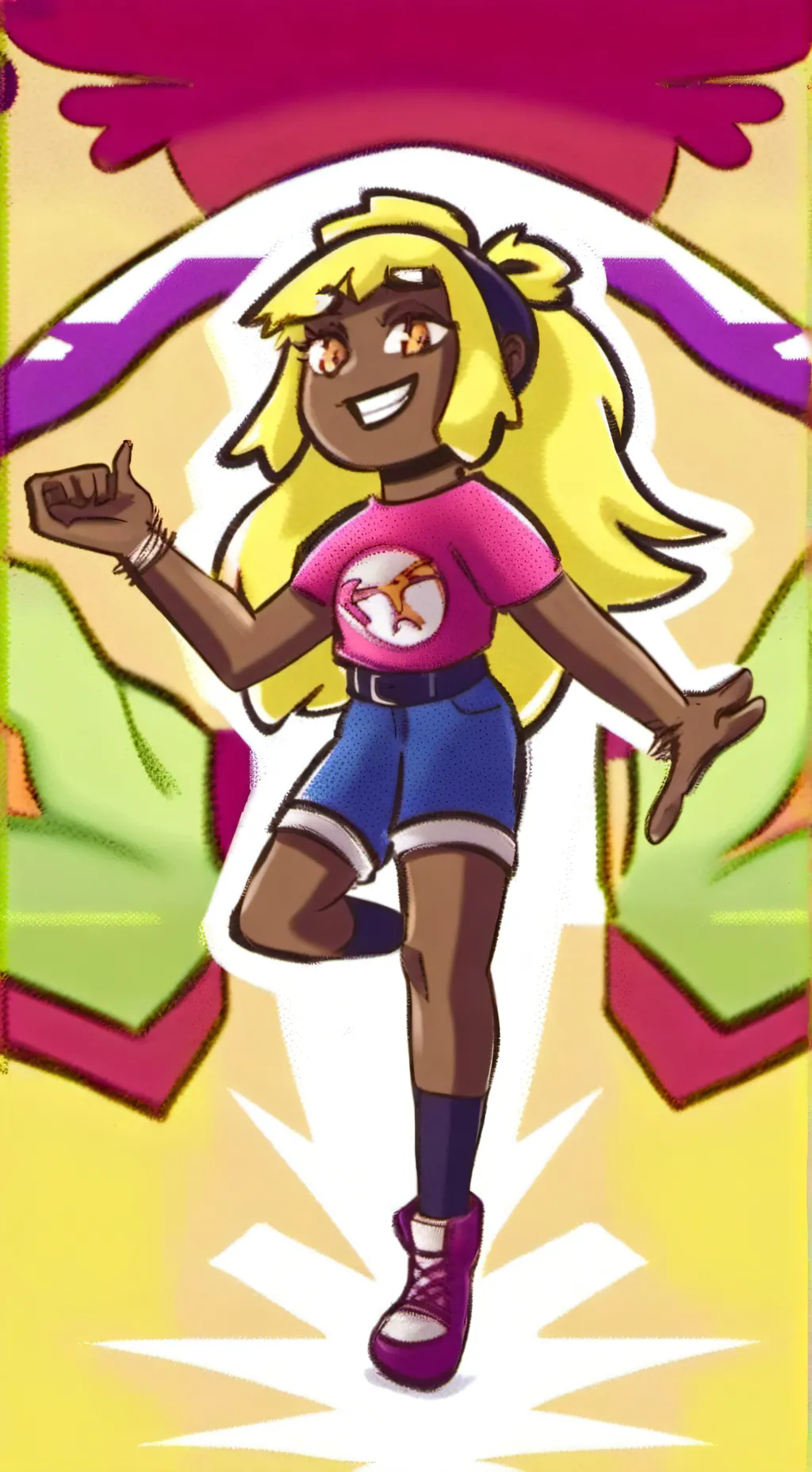 ai character: Ninja dancer background