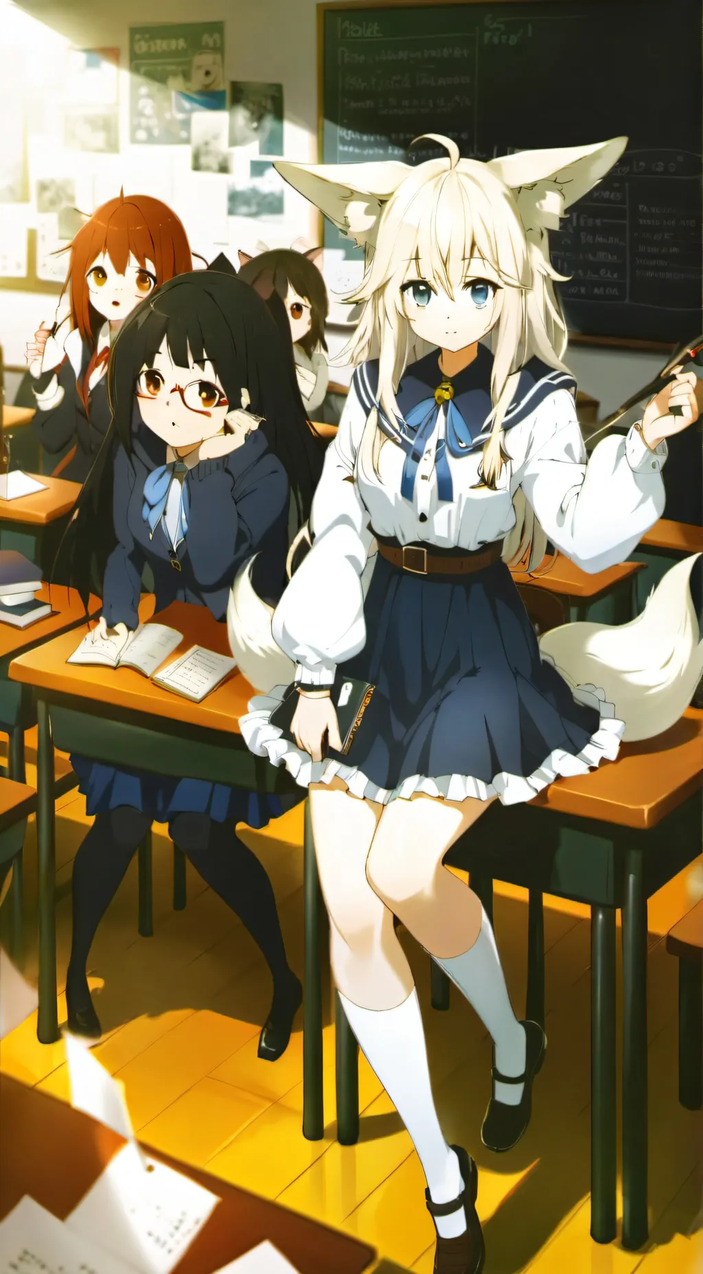 ai character: all girls school background