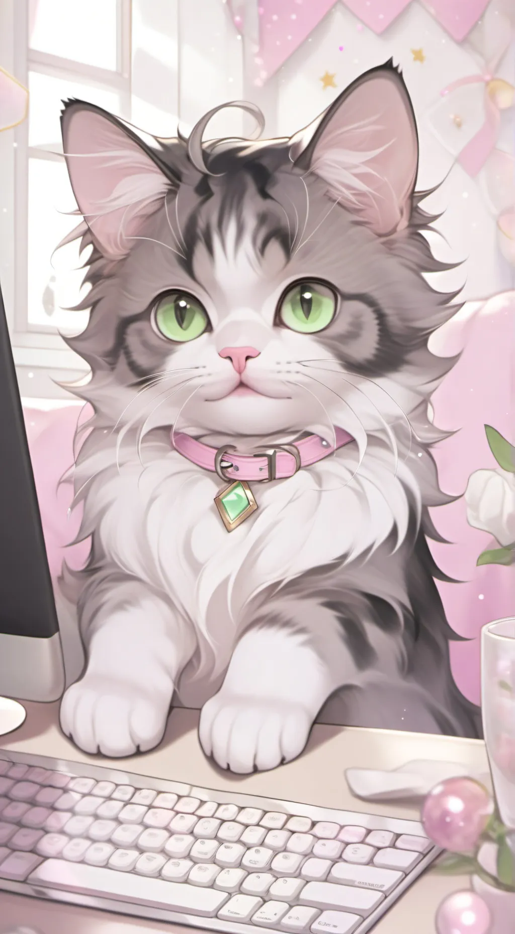 ai character: Click background