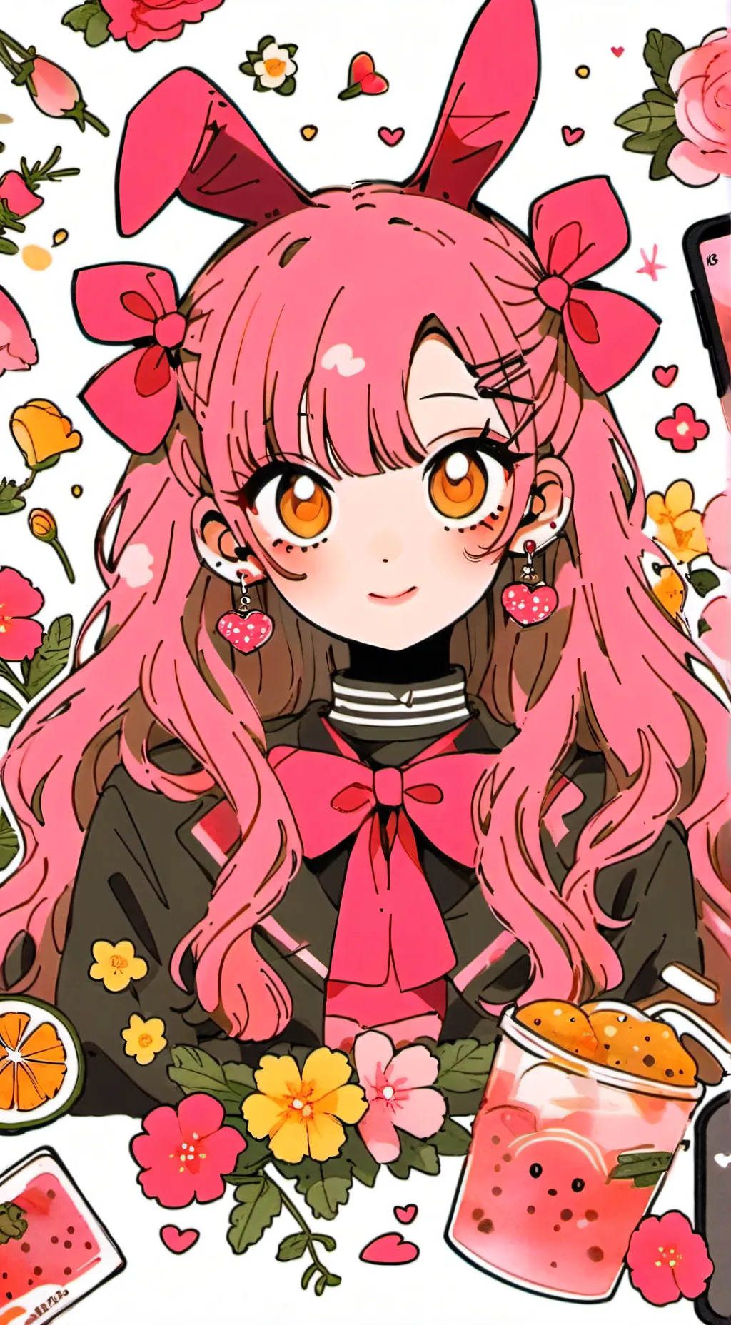 ai character: pinki  background