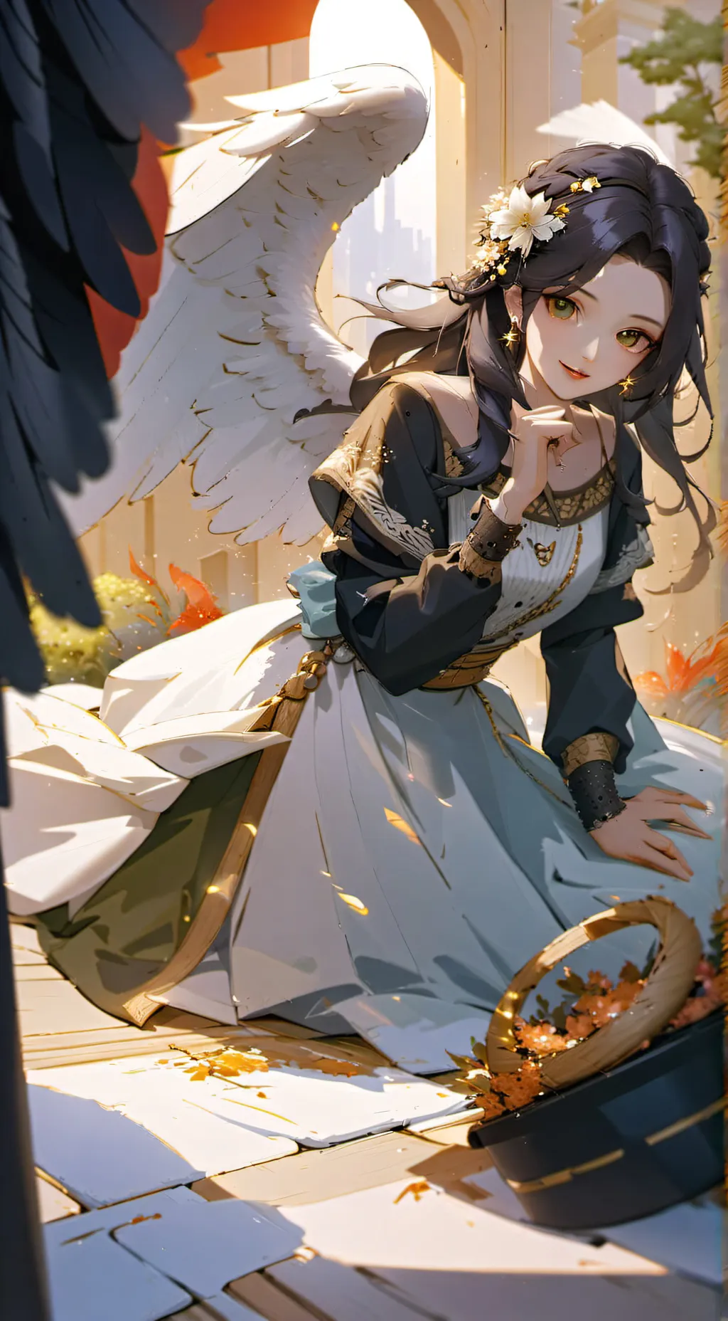 ai character: Angel  background