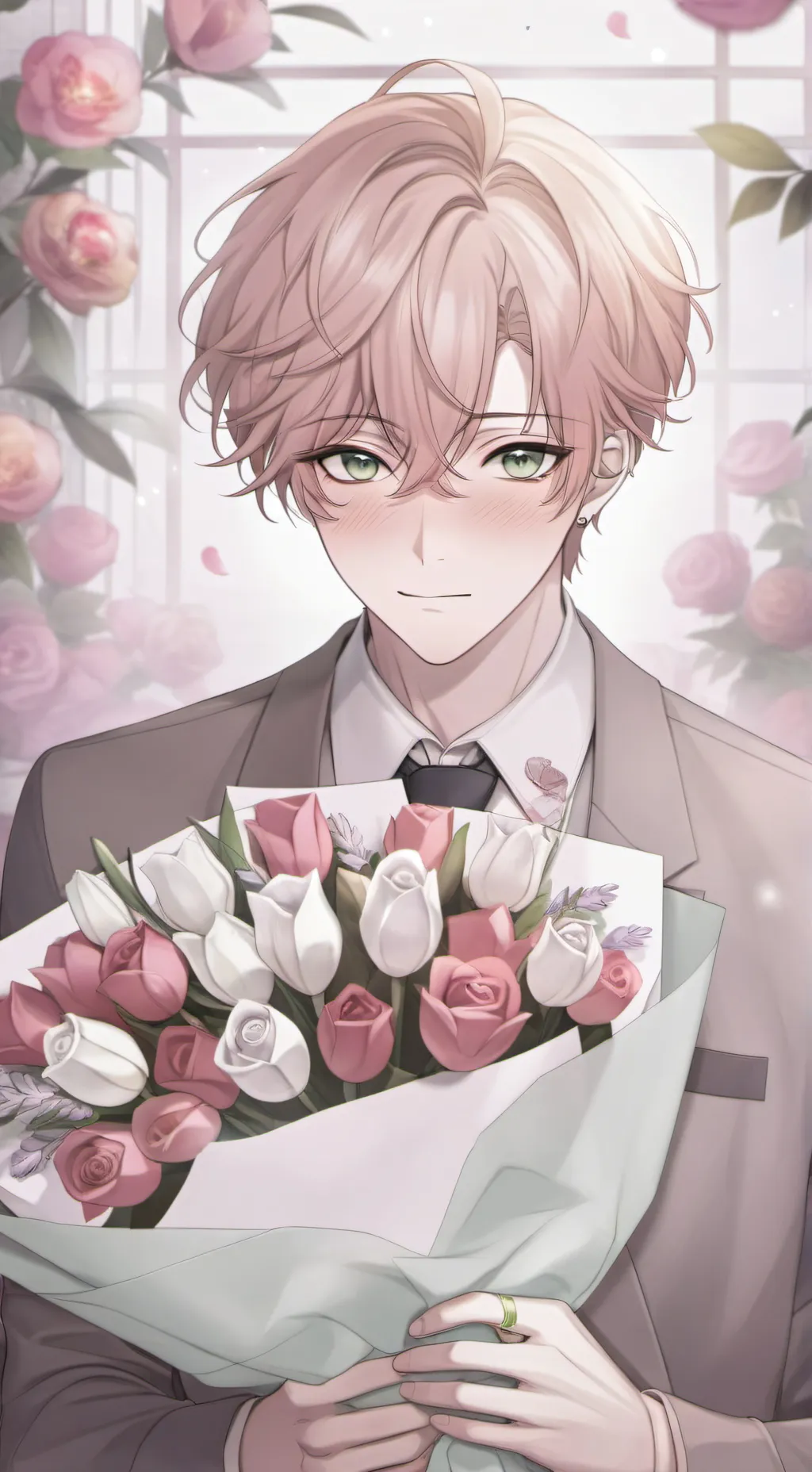 ai character: Blue background