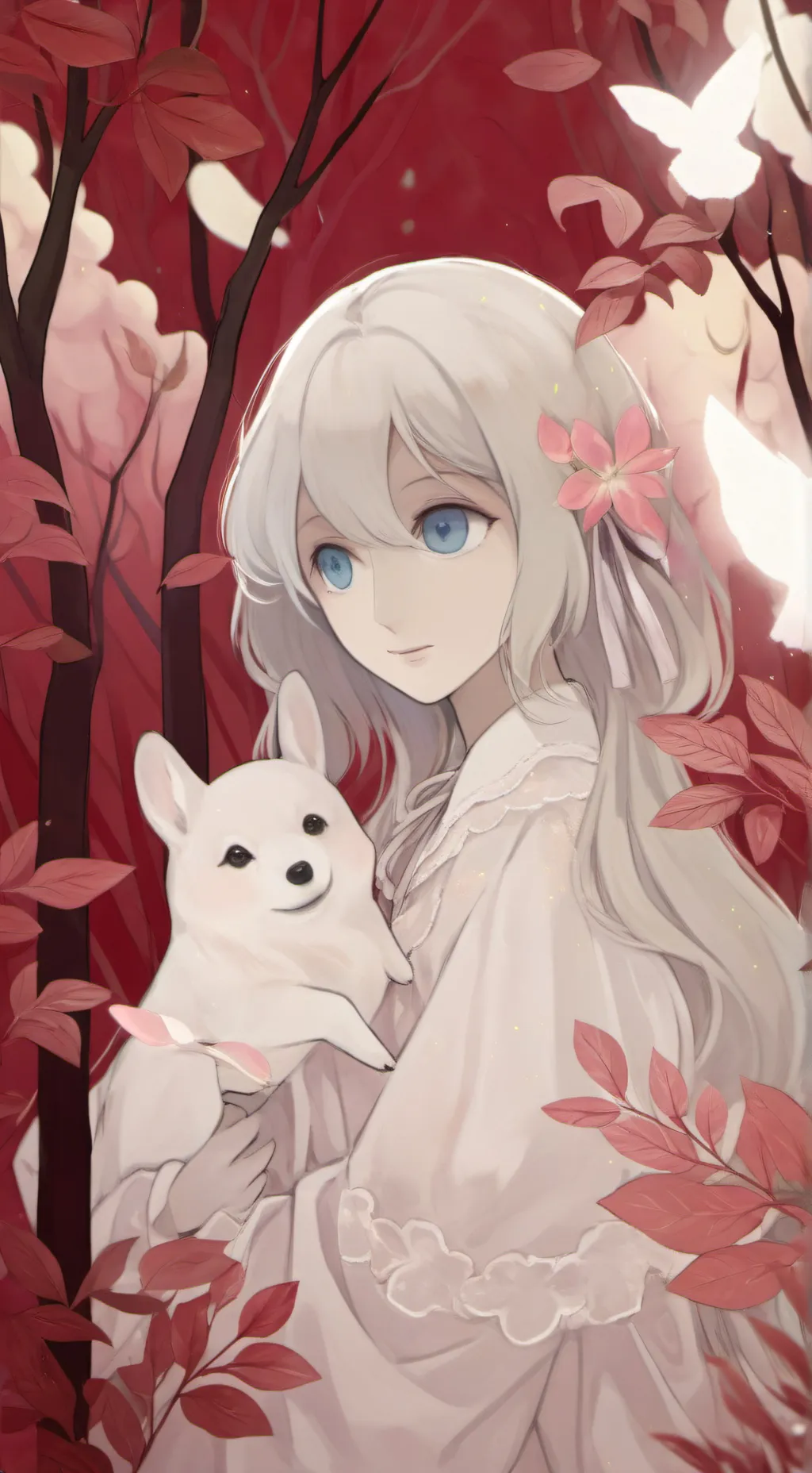 ai character: dw lost in forest. background