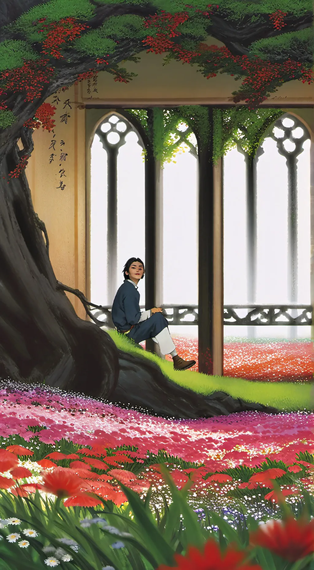 ai character: Hyunjin ❤ background