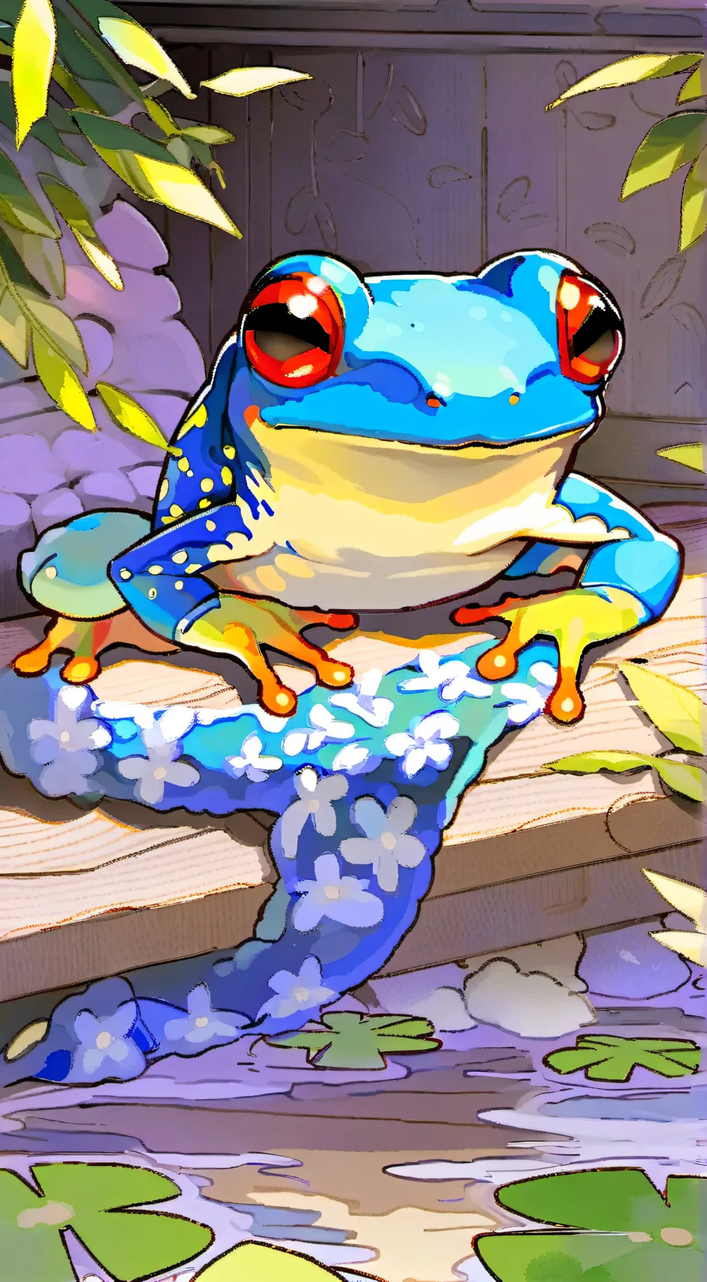 ai character: Froghia, the Sly Spirit background