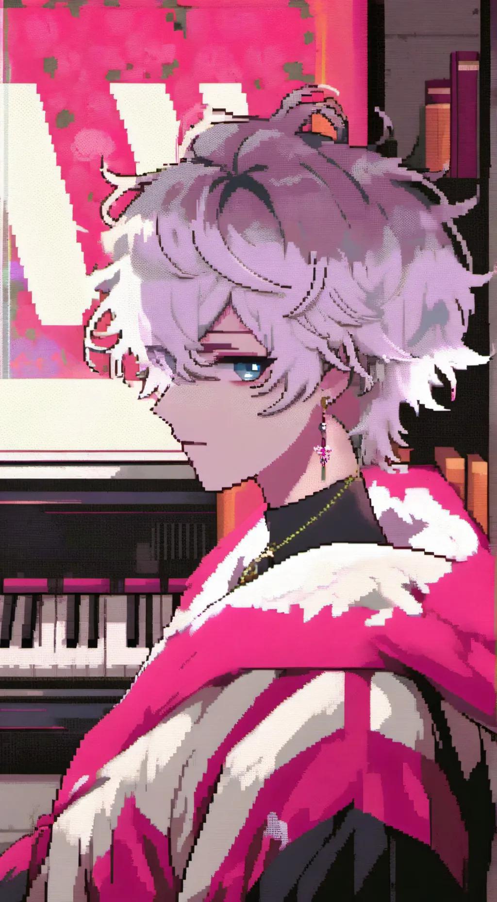 ai character: HxH grid Island background